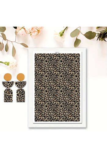 Choice MT771 Colour Flowers Plant Leopard Print Pattern Polymer Clay Watercolor Transfer Paper Earring Jewe
