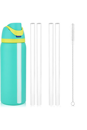 Choice 4PCS White 4/6/12PCS Replacement Straws for Owala Water Bottle 24 oz 32 oz, Reusable Plastic Straws