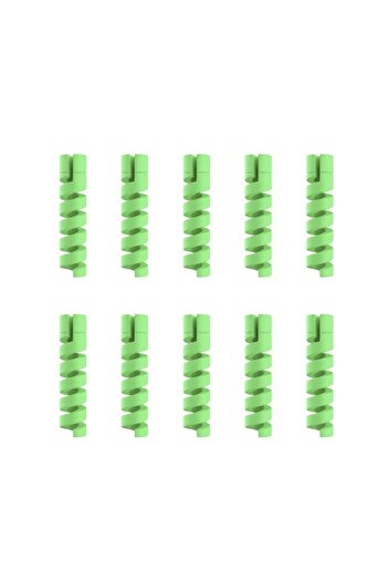 Choice Green 10PCS 10PCS Cable Protector Silicone Spiral Winder Data Cable USB Charger Wire Savers Cover Fo