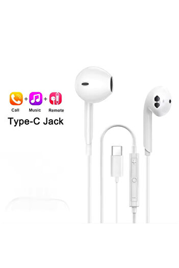 Choice white-T-pye-c Original Headphones For Apple iPhone 16 15 14 13 11 12 Pro Max Plus In-ear Lightning 3