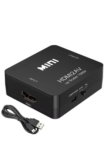 Choice black HDTV To AV RCA Adapter HDMI Converter MINI Box RCA AV CVSB LR Video Composite AV Scaler Conver