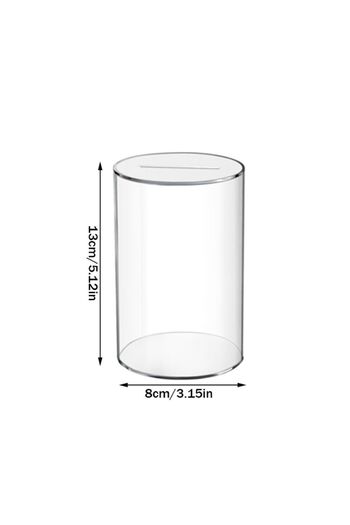 Choice M Acrylic Clear Piggy Bank Multipurpose Birthday Gift Coin Bills Money Saving Box Large Capacity Ch.