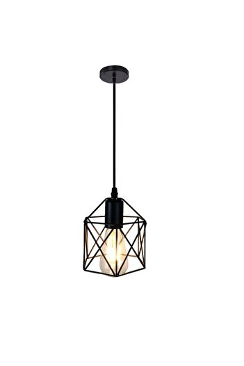 Choice B E27 Retro Ceiling Lamps Black Industrial Light Fixture Vintage Semi Flush Mount Ceiling Lights Po.