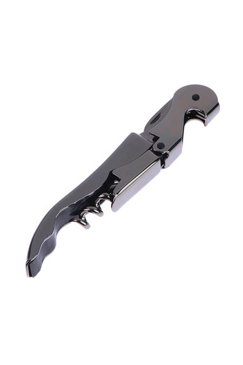 Choice Black Wine Opener,Stainless Steel Double Hinge Corkscrew Professional Waiter Beer Bottle Opener for