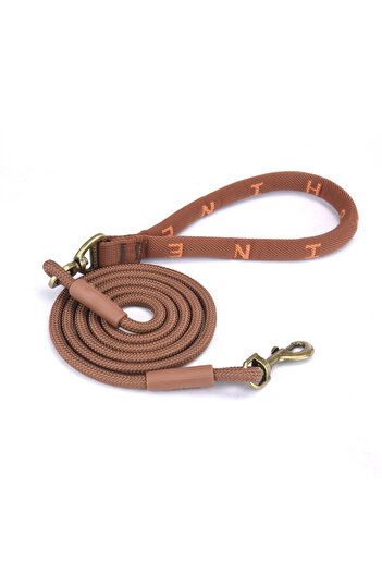 Choice M coffee LL046--1Pc Polyamide pet dog leash, soft rope handle design, zinc alloy buckle and rotatabl