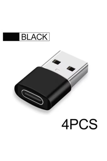 Choice black 4Pcs USB To Type C OTG Adapter USB USB-C Male To Micro USB Type-c Female Converter For Macbook