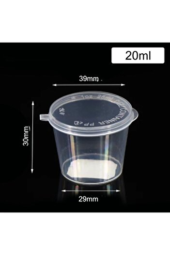 Choice 20ml style 1 Creativity 50pcs Sealed and Leak-proof Disposable Sauce Cup Reusable with Hinged Lids P