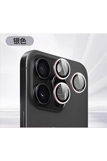 Choice For 16Pro 16ProMax Silver Optik Pro Camera Lens Protector for IPhone 16 15 14 13 11 Pro Max Plus 12