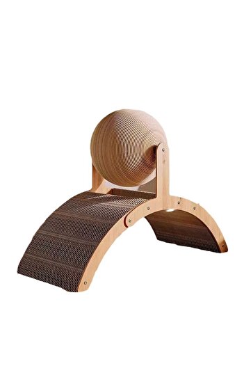 Choice brown 2 In 1, Cat Scratching Ball Wooden Cat Scratcher, Natural Sisal Scratch Board Scratching Colum