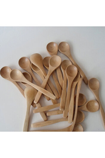 Choice 13x3cm 10Pcs 10Pcs Wooden Spoons Mini Easy Clean Wear-resistant Natural Bamboo Small Bath Salt Ice C