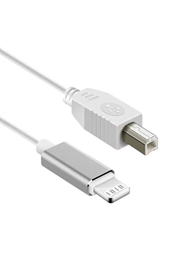 Choice 1m WHITE USB B to Lightning Printer Cable Male to Male High Speed ​​Scanner Cable for iPhone to Yama