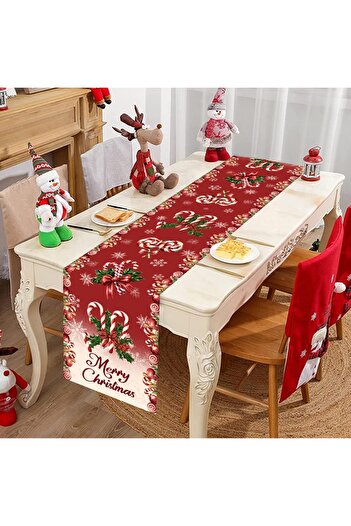 Choice 35*180cm 20 Christmas Gnome Table Runner Merry Christmas Decorations for Home 2025 Xmas Party Decor