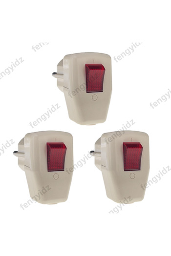 Choice 3 قطع 3 قطع قابس طاقة Schuko قابل لإعادة التوصيل مع مفتاح معيار ألمانيا 250 فولت الاتحاد الأوروبي كهربائي Schuko S