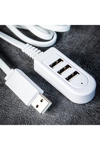 Choice 1pcs 1.18m 3A Mini 3 ln 1 USB Spliwtter Converter All In One Socket Multi-function Charger Converter