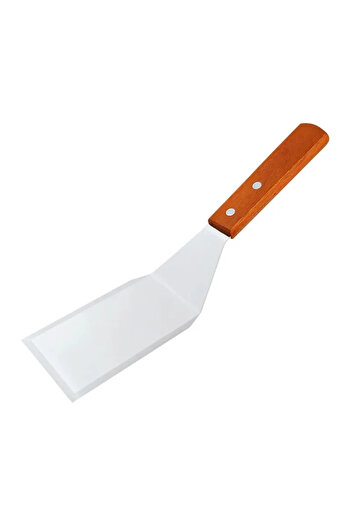 Choice silvery Stainless Steel Square Head Steak Cooking Spatula Wood Handle Pizza Shovel Pancake Beef Turn