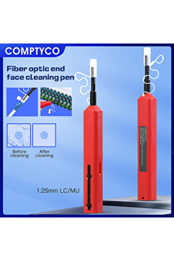 Choice 1pc Red (LC) COMPTYCO SC/FC/ST/E2000 2.5mm Fiber Optic Cleaning Pen LC/MU 1.25mm Fiber Cleaner Tool