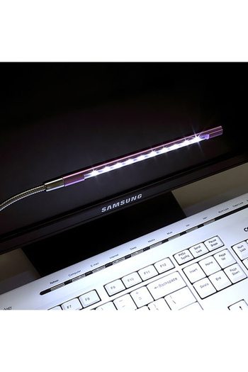 Choice black USB LED Night Lights Flexible 5V Laptop Keyboard Reading Lighting USB LED Desk Book Lamp Silve