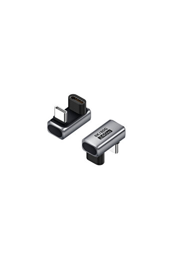 Choice 1x U MF Silver U Shape PD240W USB C Adapter 8K@60Hz 80Gbps 180 Degree USB C Female to Male Adapter C