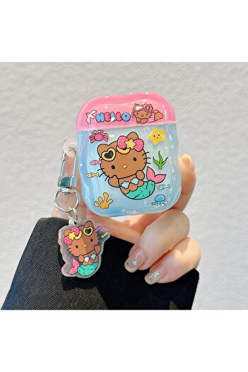Miniso For Airpods 1 2 A Sanrio Hello Kitty Earphone Case For Airpods 1 2 3 4 Pro 2 Wireless Bluetooth Hea
