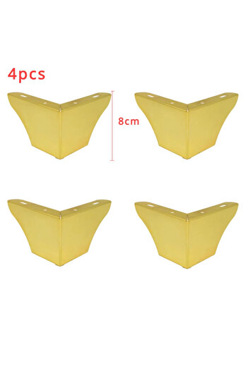 Choice 4pcs 8cm Golden 4pcs Pack Furniture Legs Minimalist Furniture Feet Metal Sofa Legs Replacement Sofa