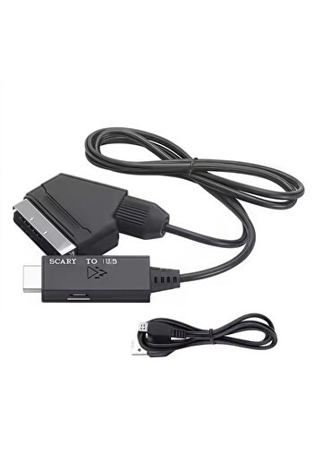 Choice Black SCART to HDMI Converter - 720P/1080P Video Audio Adapter Cable for HDTV/DVD, SCART Input to HD