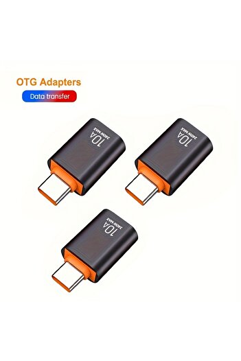 Choice Style 1 3-PACK 10A USB A To USB C OTG Adapter Type C to USB Converter USB 3.0 Adapter For Smartphone