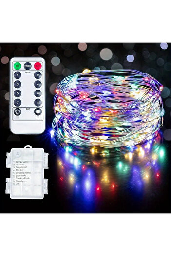 Choice 10M 100LED Colorful 50-300LED Fairy Lights Battery Operated Twinkle String Lights, Copper Wire Dimma