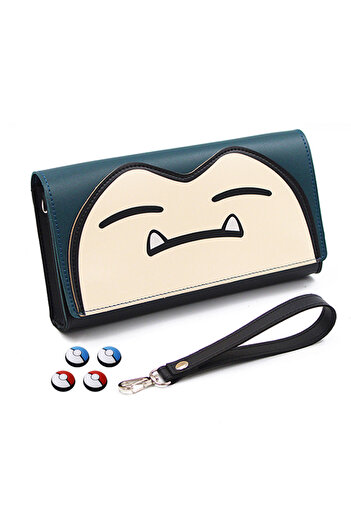 Choice Pack Ultra Slim Carrying Case for Switch Console Portable Leather Clutch with Game Card Cartridges P