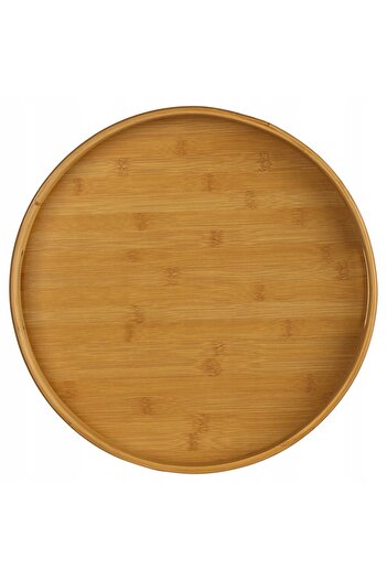 5FiveSmart 5Five round serving tray made of bamboo and MDF, diameter 40 cm, brown