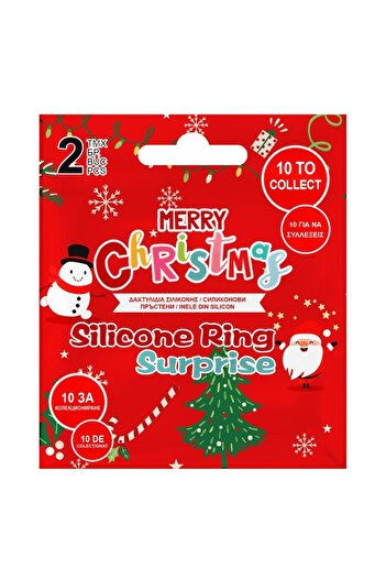 ANTBRO Silicone Ring Set, Multicolor, Christmas, 2 Pieces