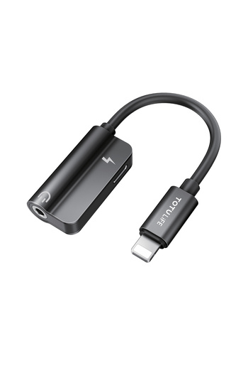 Totulife 2-in-1 OTG Adapter - AUX Connector, Calling & Charging – Compatible with iPhone & iOS Devices