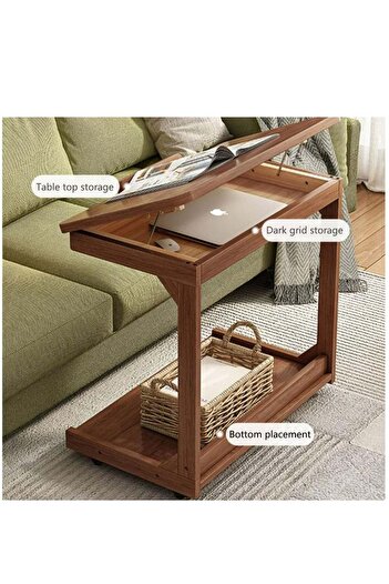 COOYA Laptop Holder Table,Portable Side End Table,Desktop Angle Adjustable,Over Bed Sofa Companion