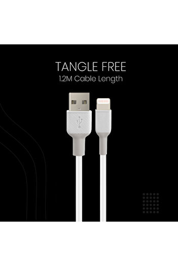 sopy SP-308 PowerLine Select+ USB-A to Lightning Cable, 6A Fast Charging & Sync, 3ft
