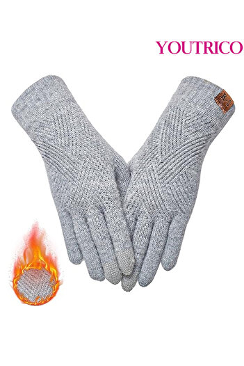 Youtrico Men Women Winter Gloves-Cold Weather Warm Knitted Gloves for Running Driving Hiking