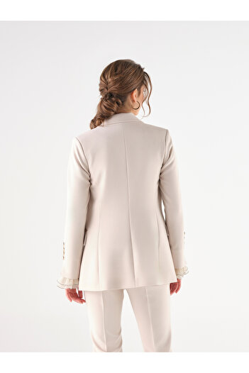 Cristina Barros Elegant cream/beige pastel blazer