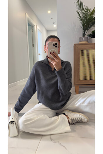 BİRCANÇİL Tenso Smoked Polo Neck Knitwear