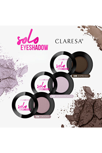 Claresa Eyeshadow, Solo Eyeshadow, No. 107,