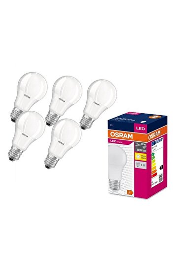 Osram Set of 5 LED globe bulbs, E27, 8.5 W equivalent 60W, warm light, 2700K, 806 lm, 2700K, 806 lm,