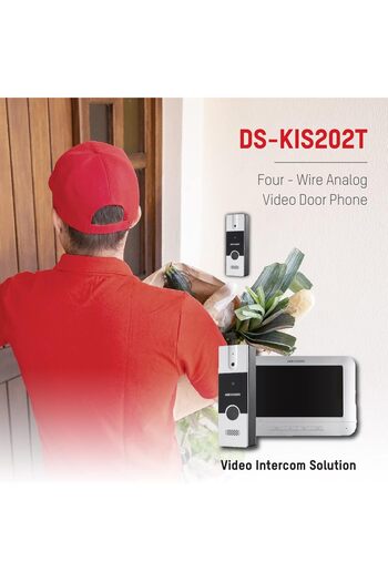 Hikvision Analog Video Intercom System with 7" TFT LCD Screen Wired Video Door Phone/Bell | 1080p Re