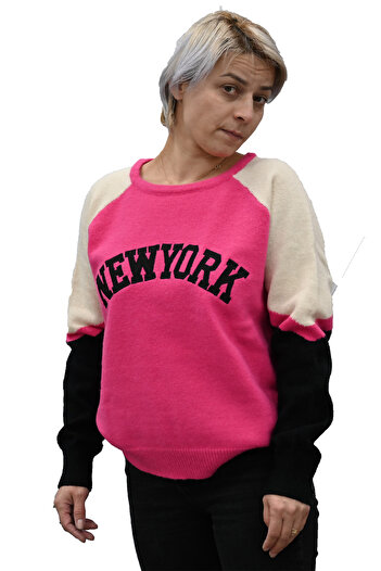 ciao milano BLOUSE WITH SLEEVES, "NEW YORK" LOGO EMBROIDERED, WOMEN'S,