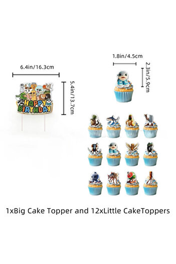 Disney caketopper 1set Italian Brainrot Party Decoration Tung Tung Sahur Tralalero Tralala Party Decoration