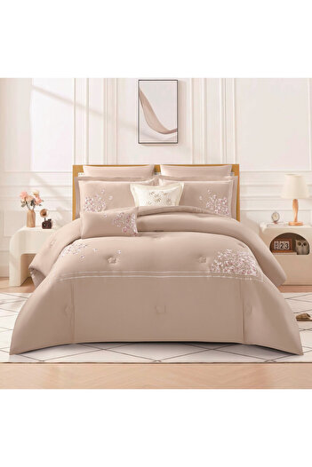 Levore Livori 100% Cotton Luxury Summer Bedspread for Double Bed Size 200x200 cm, 8 Pieces, 240 Thread Count