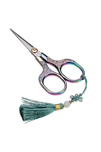 Choice Multicolor Vintage Craft Scissors Stainless Steel Square Handle Household DIY Embroidery Thread Scis