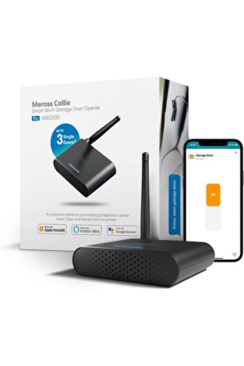MEROSS WiFi garage door remote control with outdoor antenna, WiFi garage door motor with 3 operated