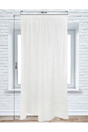 OEM Decorative mesh curtain, 130x200 cm, ivory