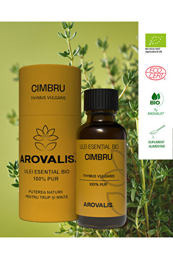 Arovalis. ORGANIC THYME ESSENTIAL OIL (Thymus Vulgaris – CT. Thymol) 100% PURE