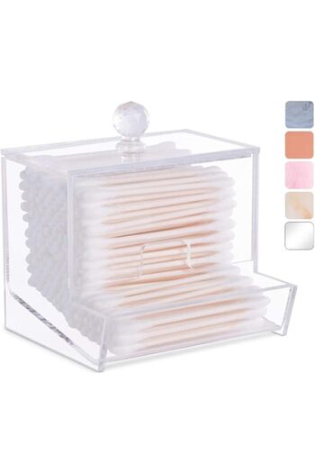 Generic Acrylic Qtip Holder for Qtip Brand Cotton Swabs, Qtip Dispenser, Modern Bathroom Decor, Cotton Swab