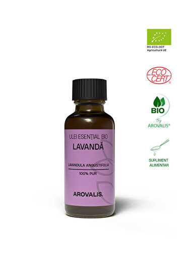 Arovalis. ORGANIC LAVENDER ESSENTIAL OIL (Lavandula angustifolia) 100% PURE