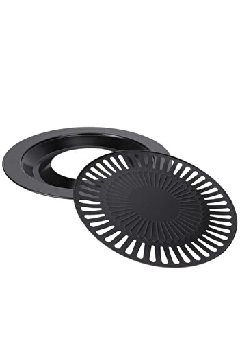 Generic Grilling Pan, Korean BBQ Grill Pan, Non-stick Smokeless Barbecue Plate for Indoor Outdoor Grilling,
