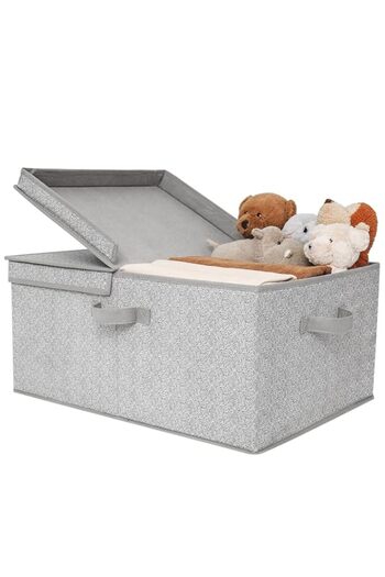 Generic GRANNY SAYS Fabric Storage Box with Lid, Large Storage Box for Shelves, Decorative Storage Basket O